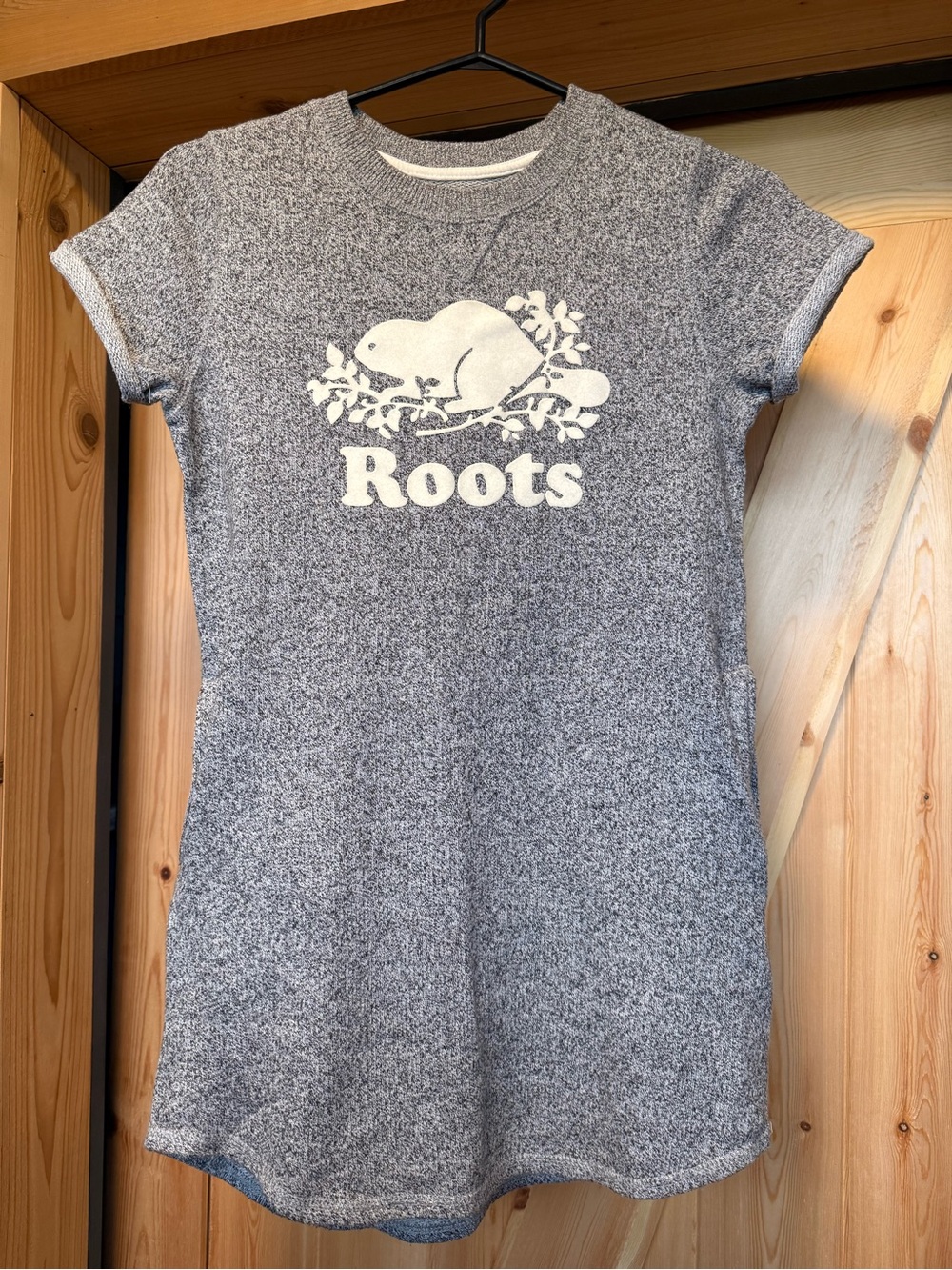 Roots Kids Gray Heather Logo Pullover